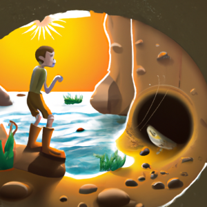 fishing in a hole