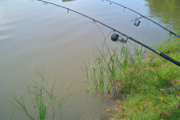 fishing at pond