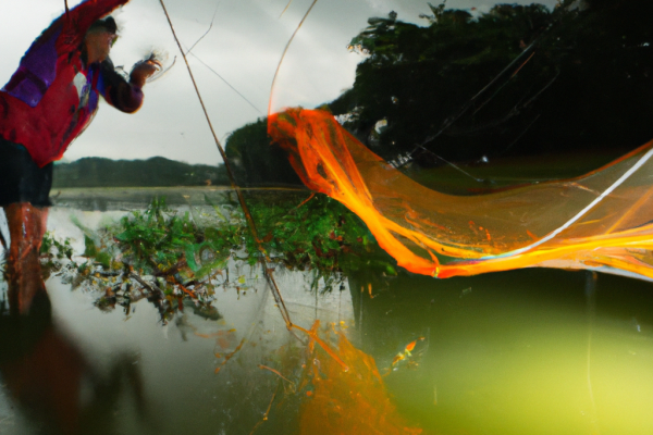 fishing a lake