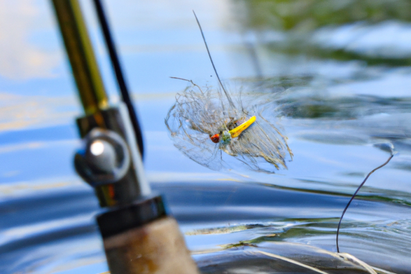 fly fishing on a lake