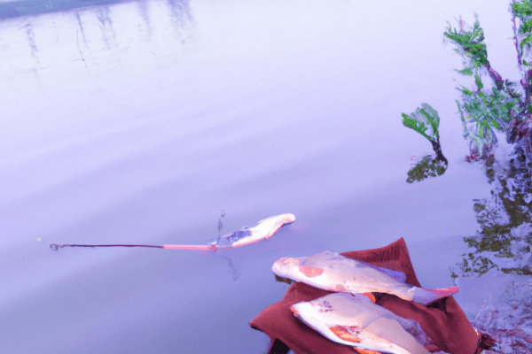 fishing at a lake