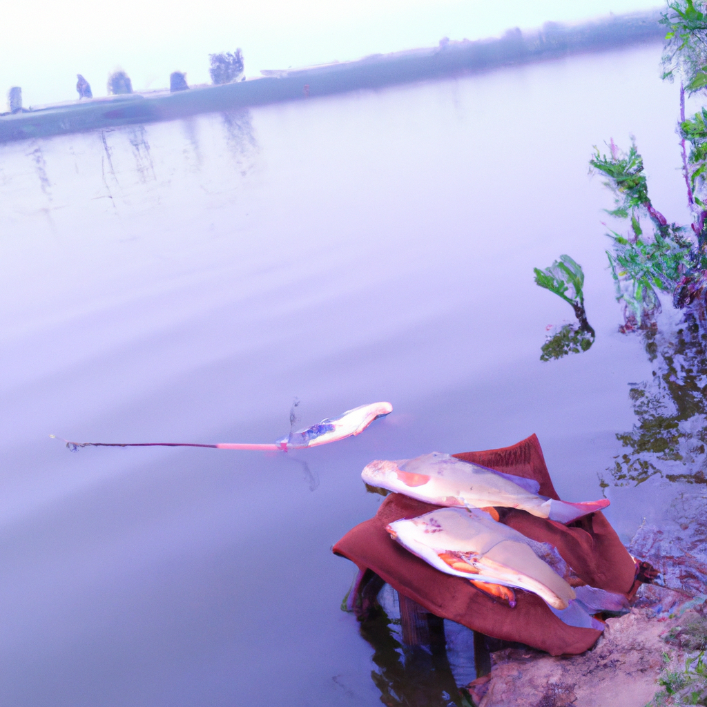 fishing at a lake