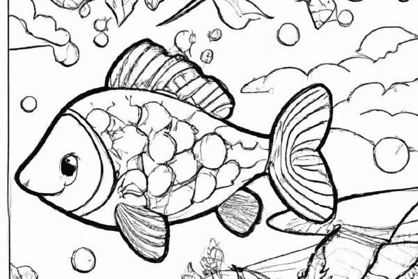 fishing colouring pages