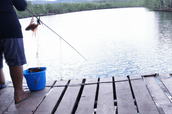 fishing at lake