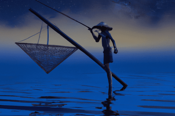 fishing in the night