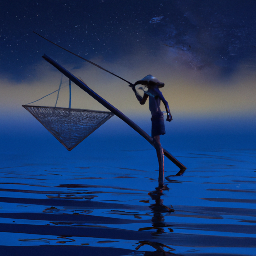 fishing in the night