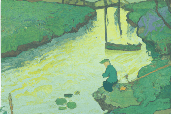 van gogh fishing in the spring